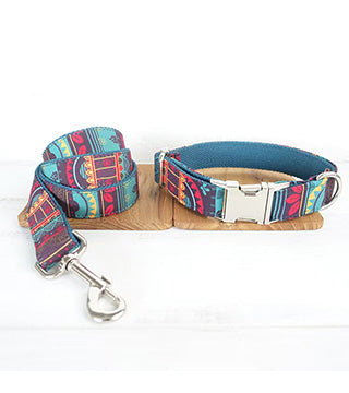 Correa y Collar Estillo Mandala Para Perros - Liampet Correa y Collar Estillo Mandala Para Perros - Liampet